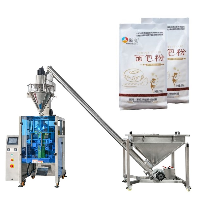 Hochpräzise automatische 200 g 500 g 1 kg Milchpulver-Weizenmehl-Pulver-Füllverpackungsmaschine VFFS-Maschine