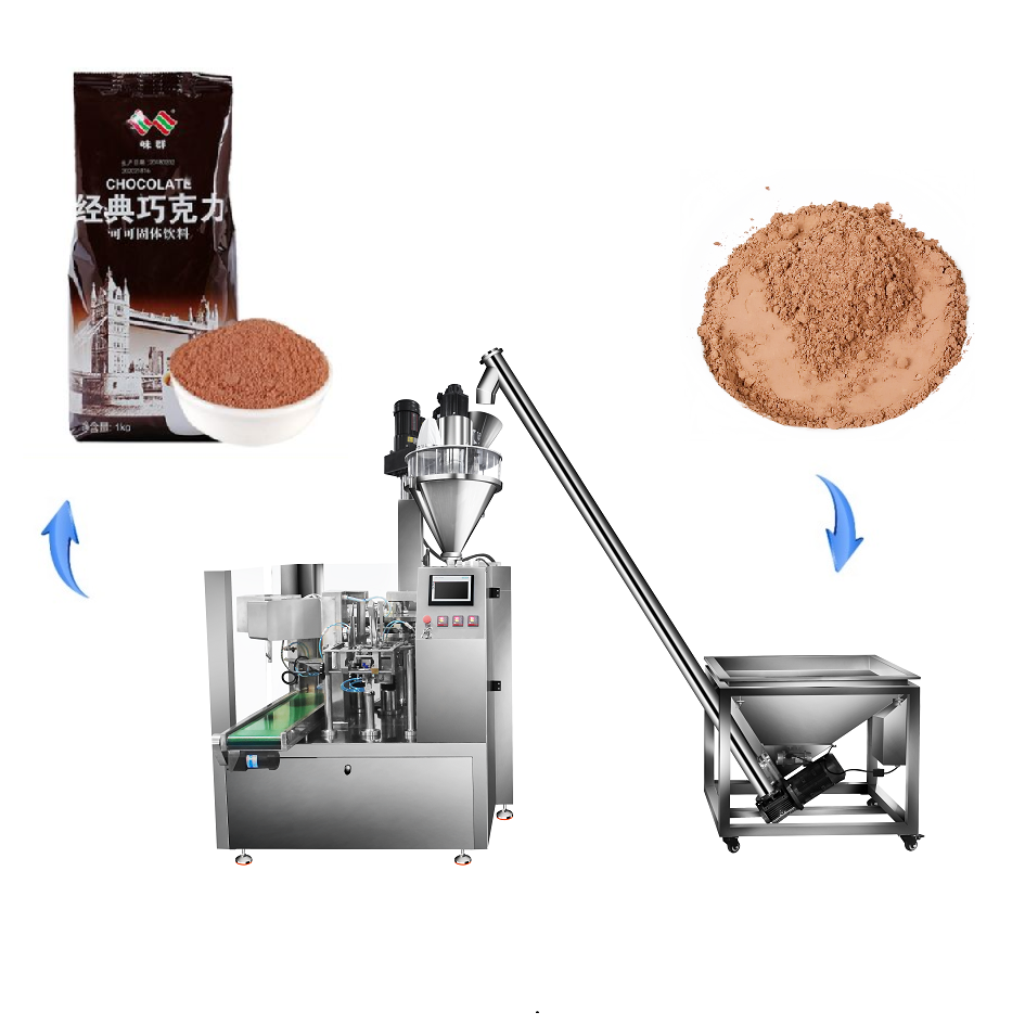 Vorgefertigte Beutelverpackungsmaschine für Kakao-Polyethylen (PE)-Pulverbeutel